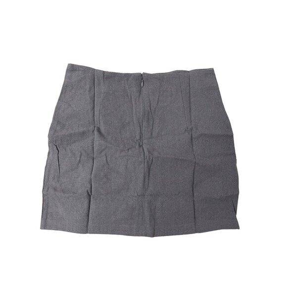 Umgee Grey Embroidered Detail Mini Skirt - Picture 3 of 3